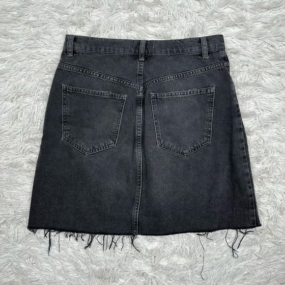 Free People We The Free Hallie Distressed Denim Skirt in Black Size 28 - Picture 3 of 7